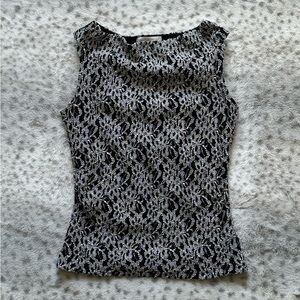 Black and white lace gothic y2k top